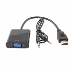 Переходник HDMI - VGA + Audio черный (кабель)