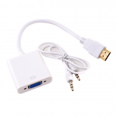 Переходник HDMI - VGA + Audio белый (кабель)