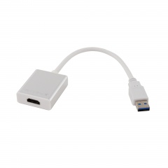 Переходник USB 3.0 - HDMI (кабель) белый с серебром