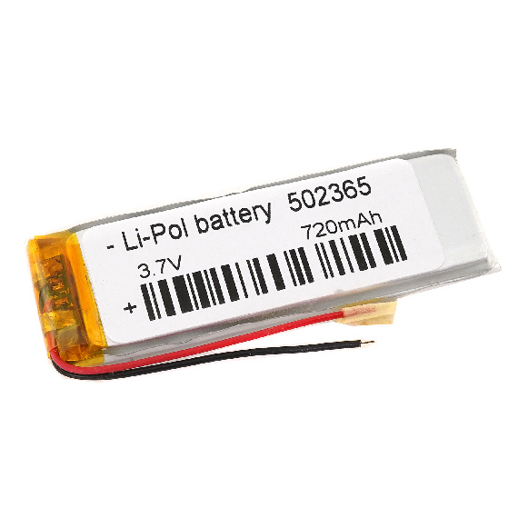 Аккумулятор 3.7v 720mAh 65x25x5мм (2 pin)