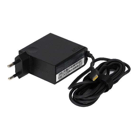 Зарядка для ноутбука Lenovo 20V 2.25A, 12V 3A, 5V 2A (45W) USB Type-C (квадратная) вилка сбоку